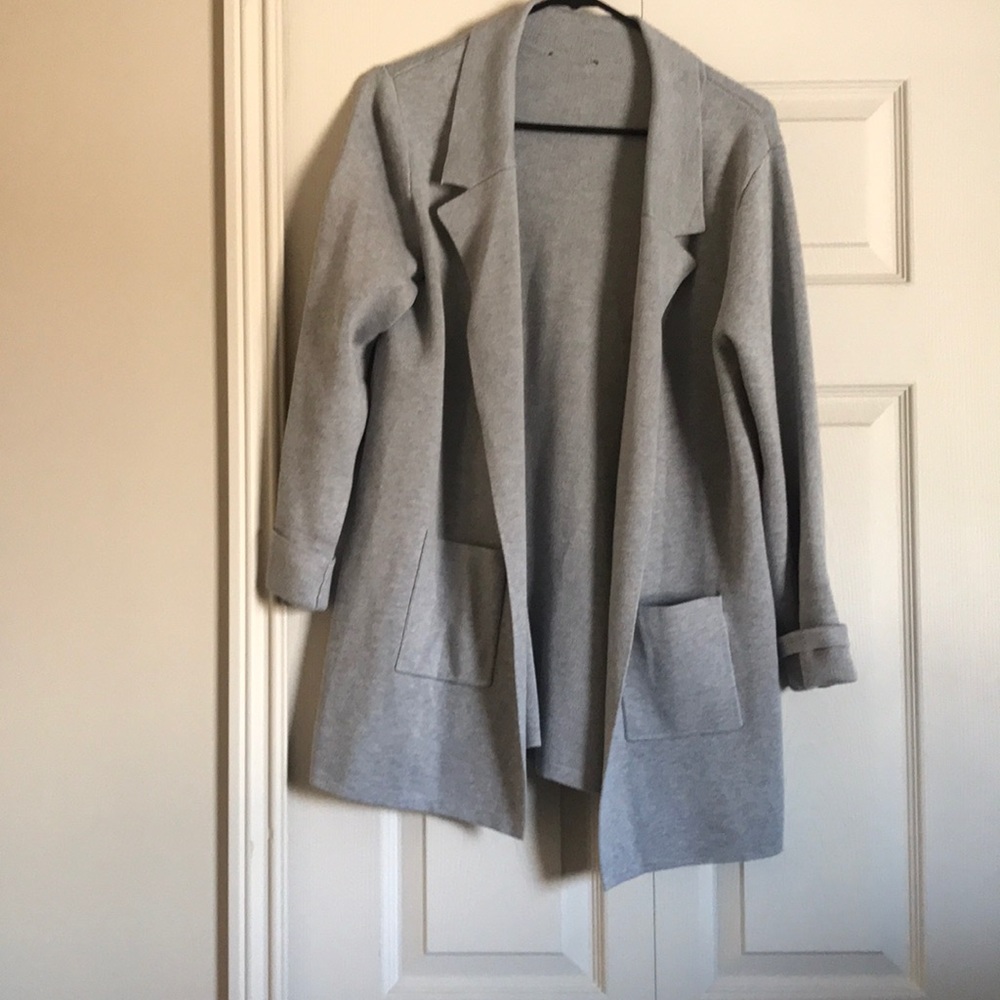 Gray sweater Blazer